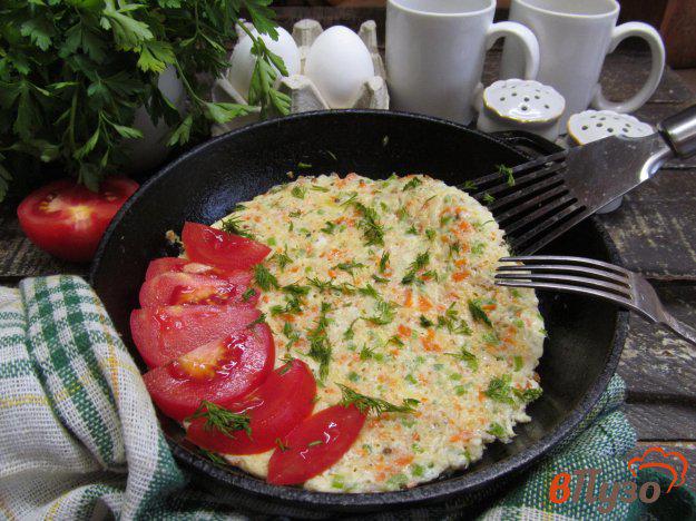 фото рецепта: Омлет с «рисом» из цветной капусты