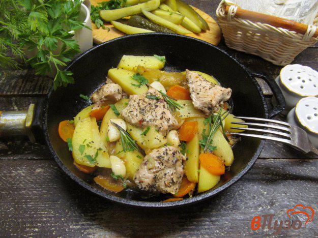 фото рецепта: Свинина с овощами и чесноком «Романтический ужин»