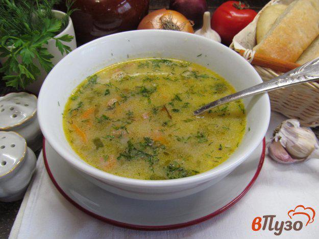 фото рецепта: Фасолевый суп с колбасой и щавелем