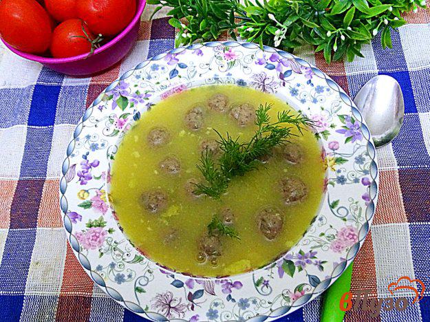 фото рецепта: Диетический суп пюре с говяжьими фрикадельками