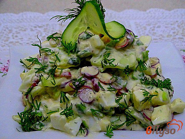 фото рецепта: Салат из редиса и огурца