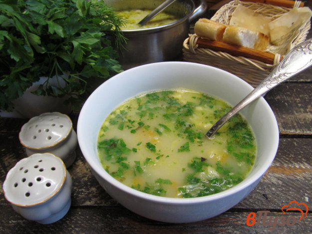 фото рецепта: Сливочный суп с капустой и фасолью