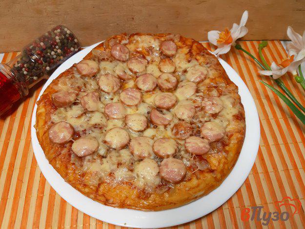 фото рецепта: Пицца с сосисками