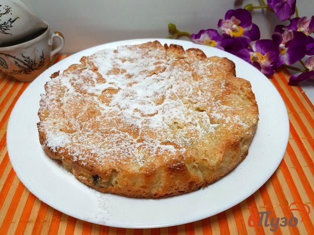 фото рецепта: Пирог бисквитный с черносливом и яблоками