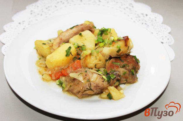 фото рецепта: Рагу из картофеля с капустой и курицей