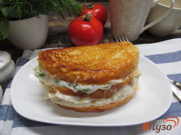 фото рецепта: Бутерброд с сырной кремовой начинкой