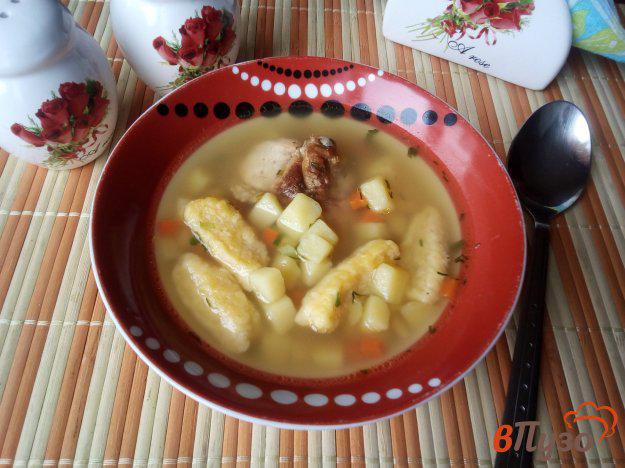 фото рецепта: Куриный суп с сырными галушками