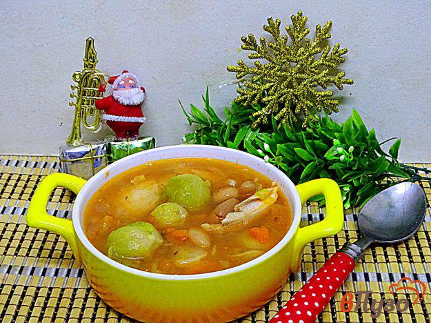 фото рецепта: Суп диетический с брюссельской капустой и фасолью