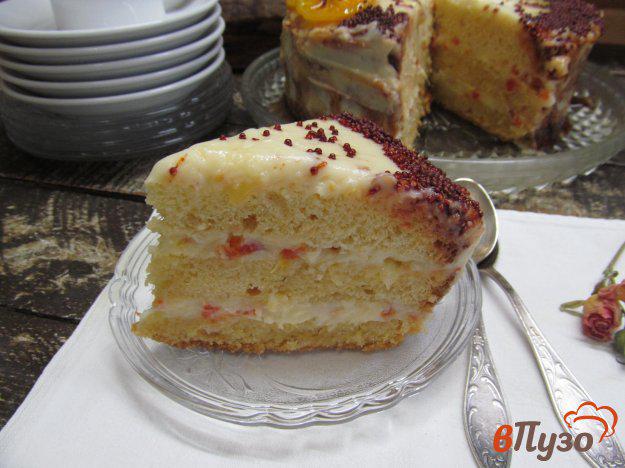 фото рецепта: Бисквитный торт с заварным кремом