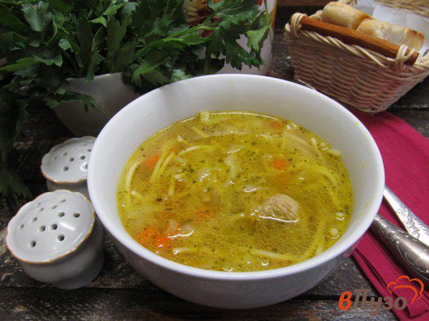 фото рецепта: Куриный суп с капустой и лапшой