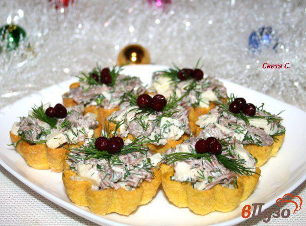 фото рецепта: Мясной салат в тарталетках