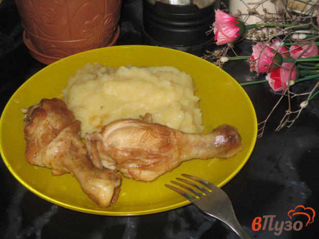 фото рецепта: Жареные куриные ножки с чесноком