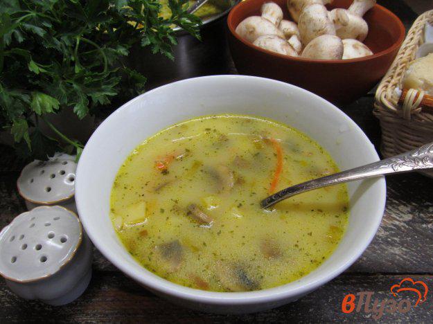 фото рецепта: Грибной суп с пастой орзо