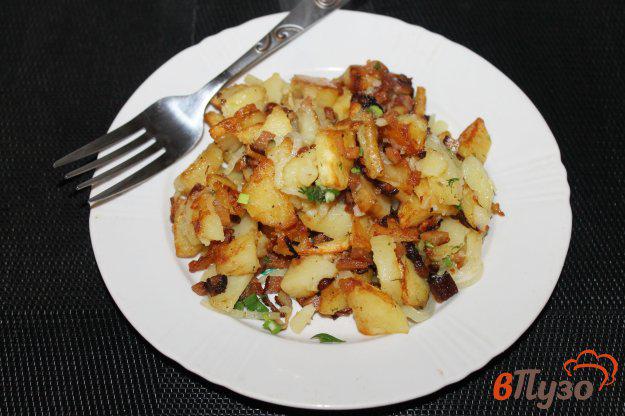 фото рецепта: Картофель по - сельски с копченым салом
