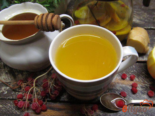 фото рецепта: Цитрусовый чай с имбирем и калиной