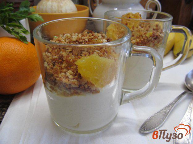 фото рецепта: Десерт из манной крупы с апельсином
