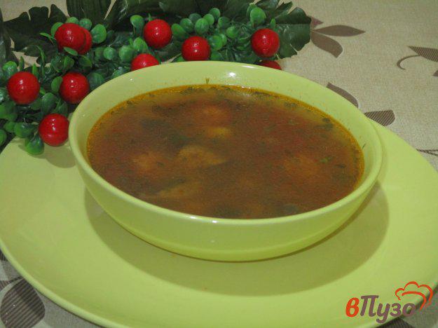 фото рецепта: Суп с фрикадельками и шампиньонами