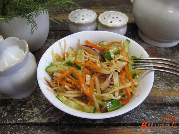 фото рецепта: Овощной салат из капусты с морковью по-корейски