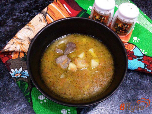 фото рецепта: Густой суп с печенью и овощами