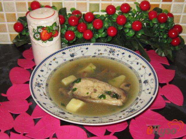 фото рецепта: Суп из горбуши с шампиньонами