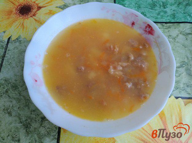 фото рецепта: Гороховый суп свареный на свиных ребрах