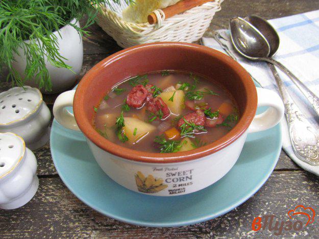 фото рецепта: Фасолевый суп с колбасками