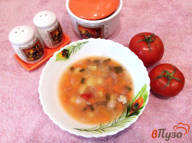 фото рецепта: Рыбный суп с бычками, пшеном и овощами