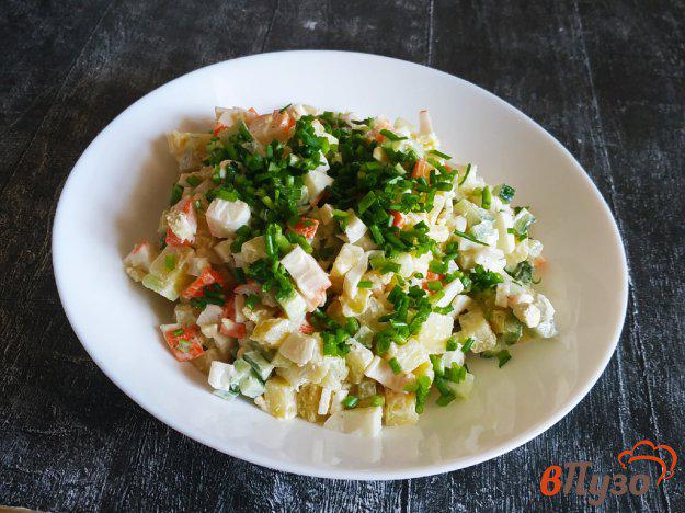 фото рецепта: Салат с крабовыми палочками и картофелем