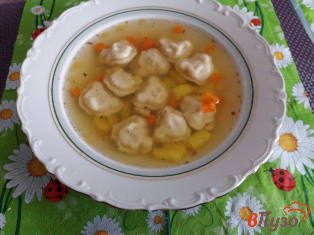 фото рецепта: Куриный суп с пельменями