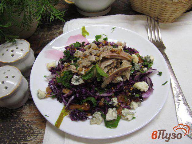 фото рецепта: Салат из красной капусты со свининой