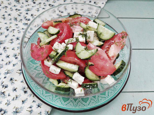 фото рецепта: Овощной салат с адыгейским сыром