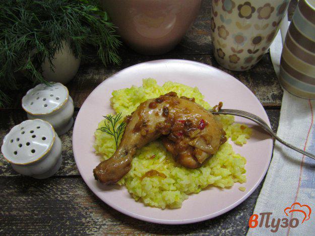 фото рецепта: Тушеные куриные окорочка в азиатском стиле