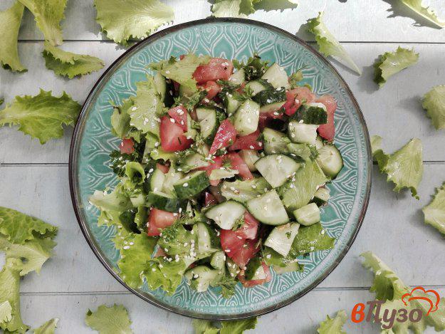 фото рецепта: Овощной салат с кунжутом