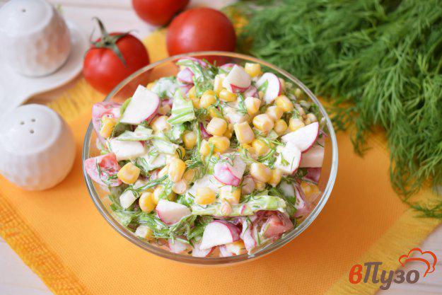 фото рецепта: Овощной  салат с кукурузой