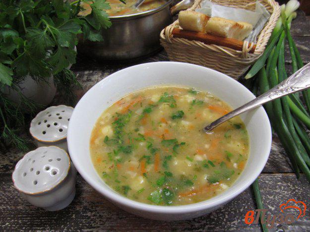 фото рецепта: Гороховый суп на курином бульоне с цветной капустой