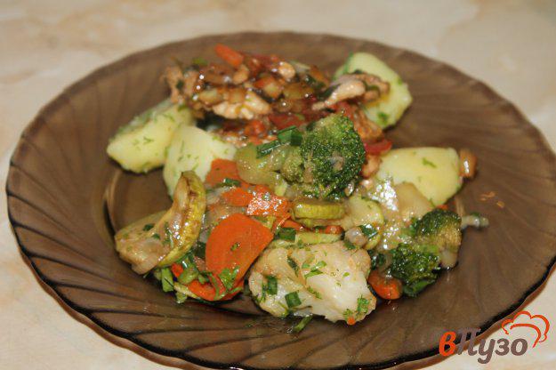 фото рецепта: Рагу из кабачка и цветной капусты