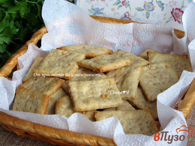 фото рецепта: Цельнозерновое галетное печенье с семенами льна