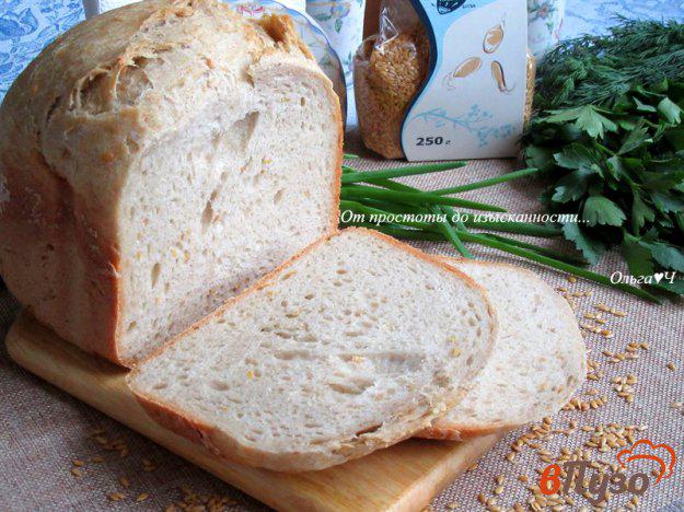фото рецепта: Пшенично-ржаной хлеб с семенами льна
