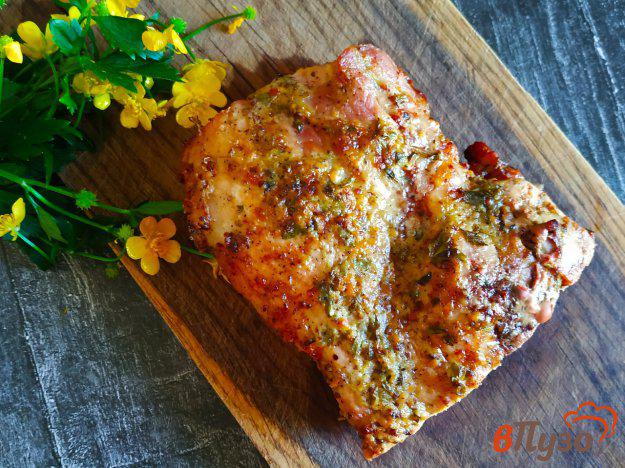 фото рецепта: Свинина запеченная с тимьяном и горчицей