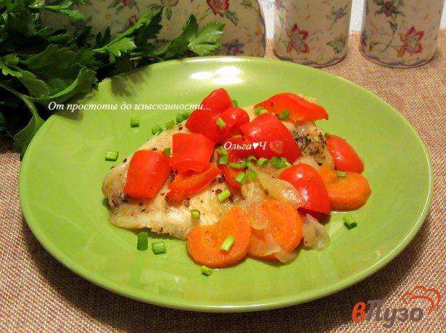 фото рецепта: Филе тилапии с овощами в мультиварке