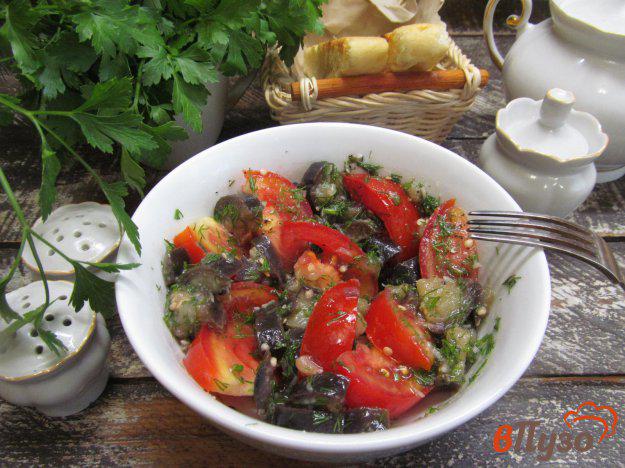 фото рецепта: Салат из баклажана с помидором