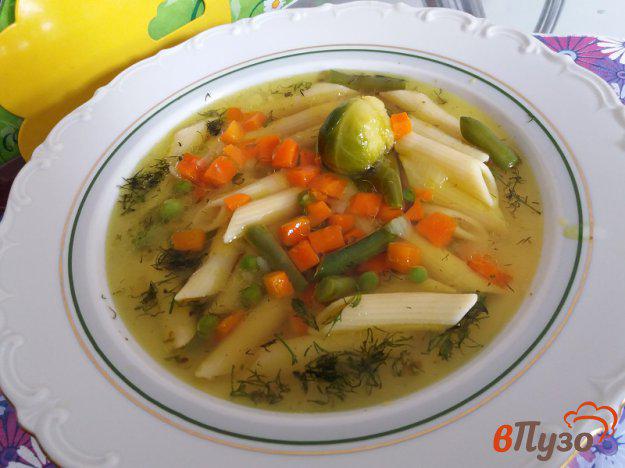 фото рецепта: Куриный суп с овощами и пастой