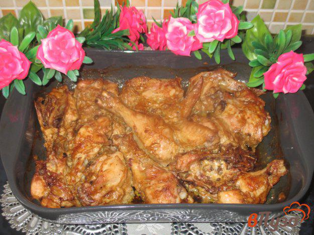 фото рецепта: Курица запеченная кусочками в духовке