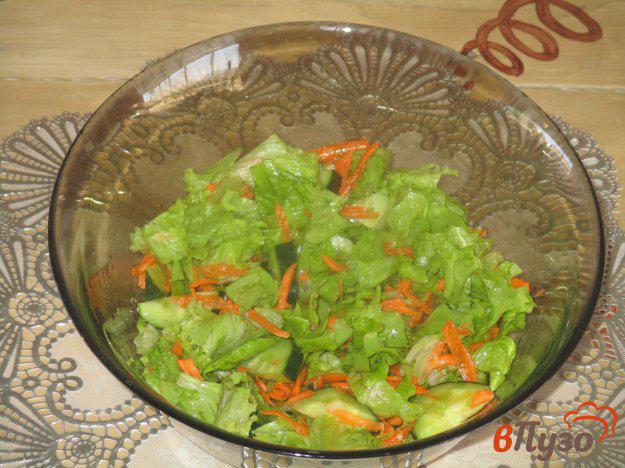 фото рецепта: Овощной салат с огурцом и морковью