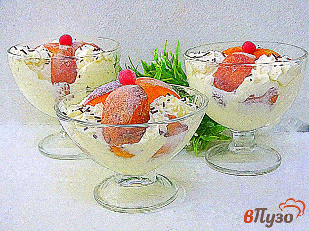 фото рецепта: Десерт из творога и персика