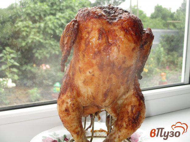 фото рецепта: Курица запеченная  в духовке на подставке