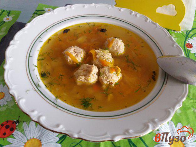 фото рецепта: Суп с фрикадельками на грибном бульоне