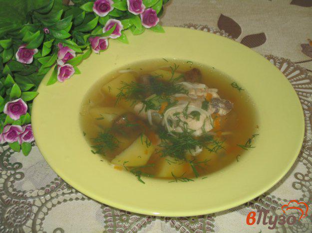 фото рецепта: Куриный суп с лапшой и шампиньонами