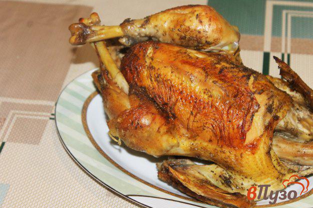 фото рецепта: Запеченная курица с луком и базиликом в рукаве