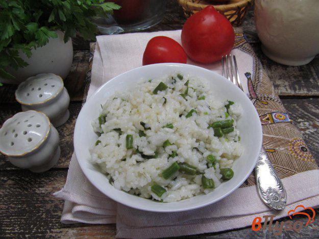 фото рецепта: Рис со спаржевой фасолью и мятой